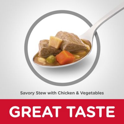 Image showing  Senior Savory Chicken and Vegetables Stew Wet Dog Food, 12.8 oz.