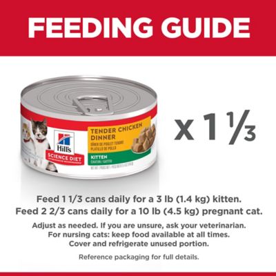 Image showing 6 th Hill's Science Diet Kitten Cat Food, Tender Chicken Dinner, Canned, 5.5 oz.