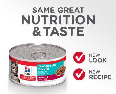 Image showing 7 th Hill's Science Diet Adult Tender Tuna Chunks Wet Cat Food, 5.5 oz. Can