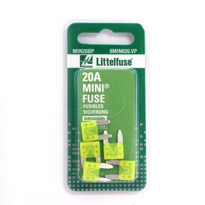 Littelfuse 20A Mini Blade Fuses, 5 pc.