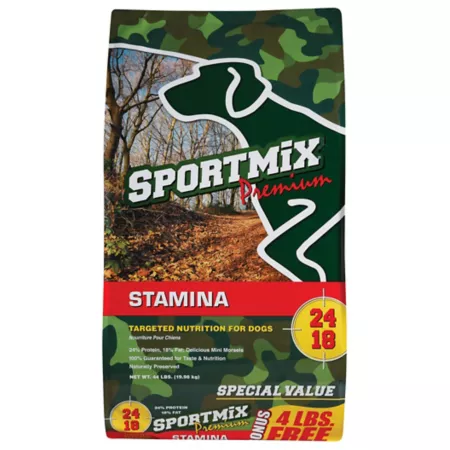 Sportmix Stamina Adult Performance Mini Chunk Chicken and Pork Recipe Dry Dog Food 40 lb Bag Dry Dog Food