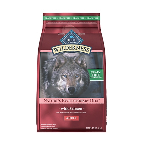 Blue Buffalo Wilderness Adult High-Protein Dry Dog Food with Real Salmon, Grain-Free, Salmon