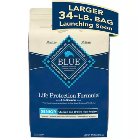Blue Buffalo Life Protection Senior Chicken and Brown Rice Recipe Natural Dry Dog Food
