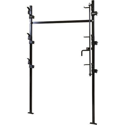 Buyers Products 3-Position Snap-In Lockable Trimmer Rack for Open Landscape Trailers, Black