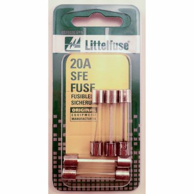 Littelfuse SFE Glass 20A Fuses, 5 pc.