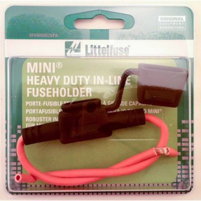 Littelfuse 12 Gauge Mini Heavy-Duty In-Line Fuse Holder with Cover
