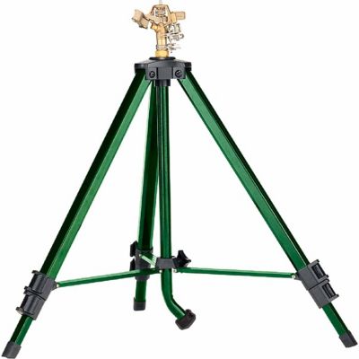 Orbit Brass Impact Sprinkler on Tripod Sprinkler Base