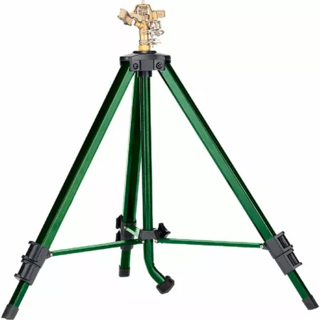 Orbit 6 359 sq ft Brass Impact Sprinkler on Tripod Sprinkler Base Lawn Sprinklers