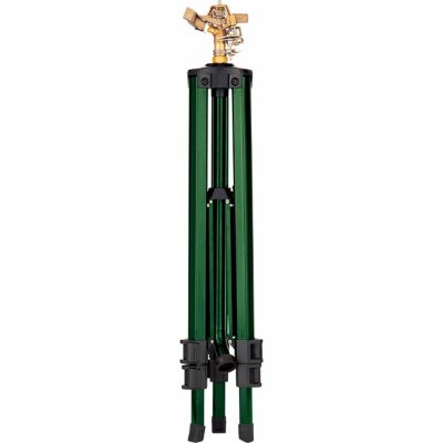 Image showing  6,359 sq. ft. Brass Impact Sprinkler on Tripod Sprinkler Base