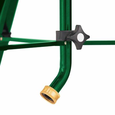 Image showing 8 th Orbit 6,359 sq. ft. Brass Impact Sprinkler on Tripod Sprinkler Base