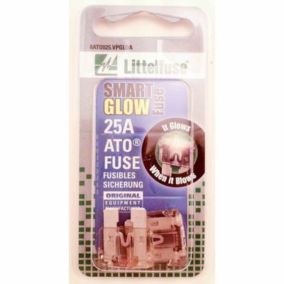 Littelfuse 25A Smart Glow ATO Blade Fuses, 2 pc.