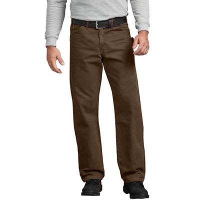 Dickies Men's Relaxed Fit Mid-Rise Straight Leg Sanded Duck Carpenter Work Jeans