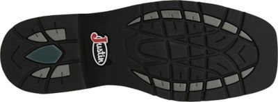 Image showing 8 th Justin Men's Steel Toe Driller Cowhide Stampede Collection Work Boots, 11 in.