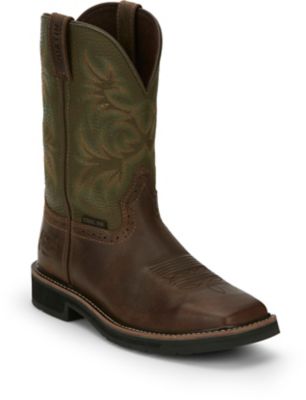 Justin Men's Steel Toe Driller Cowhide Stampede Collection Work Boots, 11 in., 1-Pair