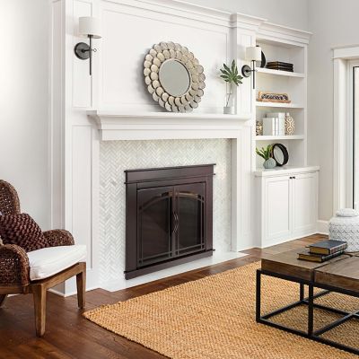 Image showing  Large Fenwick Collection Fireplace Glass Door