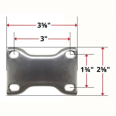 Image showing  4 in. Polyurethane Swivel Plate Caster with Total Lock Brake, Non-Marking, USA-Made, 350 lb. Capacity