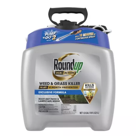 Roundup 1.33 gal Dual Action Weed and Grass Killer Plus 4 Months with Pump 'N Go 2 Sprayer Grass & Weed Killers