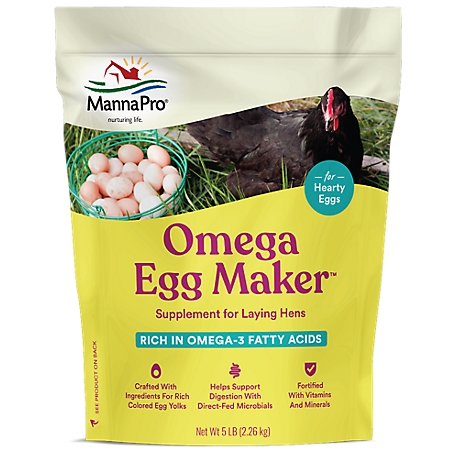 Manna Pro Omega Eggmaker Laying Hen Supplement, 5 lb.