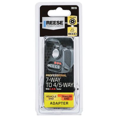 Image showing Reese 12V 7-Way Blade to Standard 4- or 5-Flat Adapter