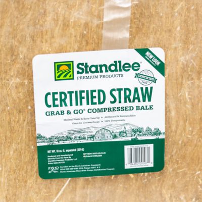 Image showing  Premium Products Certified Straw Grab and Go Compressed Bale Animal Bedding, 3.6 cu. ft.