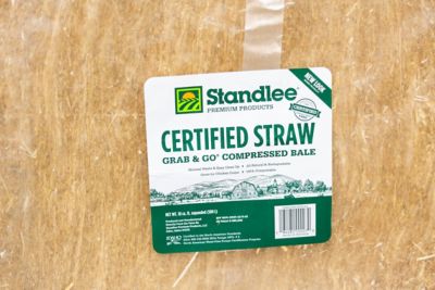 Image showing  Premium Products Certified Straw Grab and Go Compressed Bale Animal Bedding, 3.6 cu. ft.