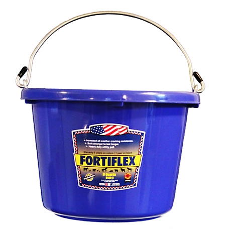 Fortiflex 8 qt. Heavy-Duty Multipurpose Feed/Water Bucket, Blue