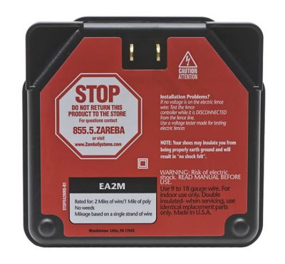 Image showing  0.07 Joule 2-Mile AC-Powered Electric Fence Charger, 110-120 VAC/60Hz/1V Input, 1,922V Output