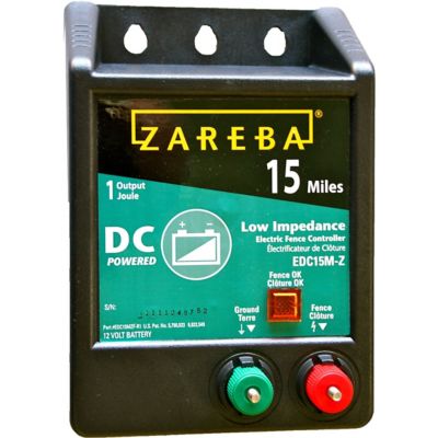 Zareba 0.8 Joule 15-Mile Battery-Operated Low Impedance Electric Fence Charger, 9.7 kV Voltage Output