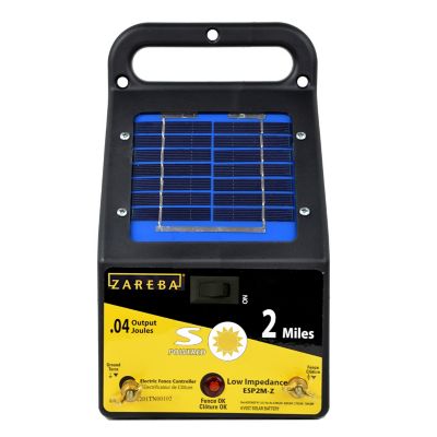 Zareba 2 Mile Solar Fence Charger, 0.04 Joule Output, ESP2M-Z