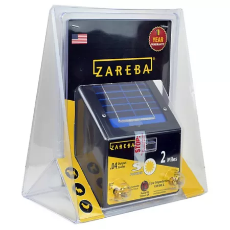 Zareba 0.04 Joule 2 Mile Solar Fence Charger Electric Fence Chargers