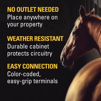 Image showing  0.15 Joule 5-Mile Solar-Powered Low Impedance Electric Fence Charger, 2-Week Battery Life