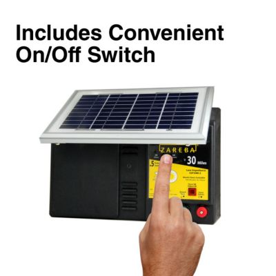 Image showing  0.5-Joule 30-Mile Solar-Powered Low Impedance Fence Charger, 12V, 5W