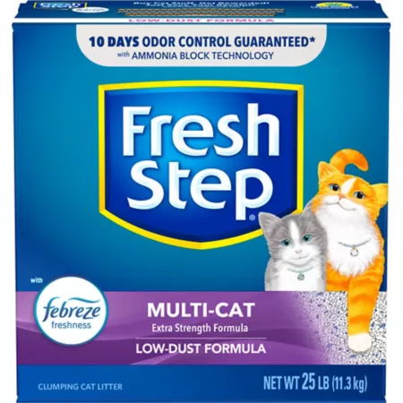 Fresh Step Scented Clumping Cat Litter Multi-Cat 25 lb Box Cat Litter