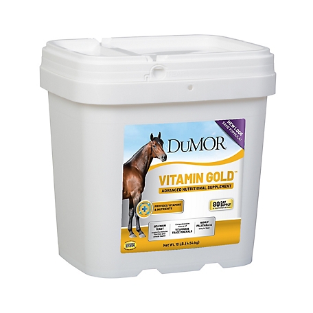 DuMOR Vitamin Gold Premium Pelleted Vitamin and Mineral Horse Supplement, 10 lb.