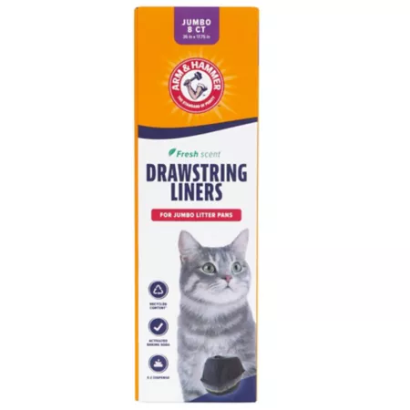 Arm & Hammer Jumbo Drawstring Litter Bags 8 ct Litter Box Liners