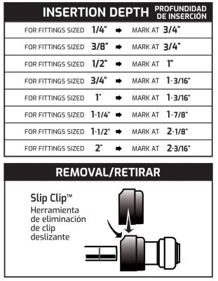 Image showing 8 th QuickFitting 3/4 in. x 3/4 in. Push-to-Connect Brass Straight Coupling Fitting