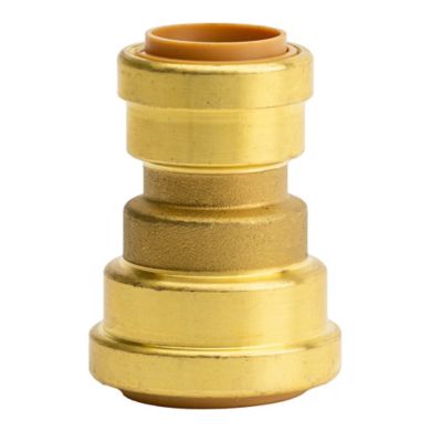 Image showing  3/4 in. Push-to-Connect x 1/2 in. Push-to-Connect Brass Reducing Coupling Fitting