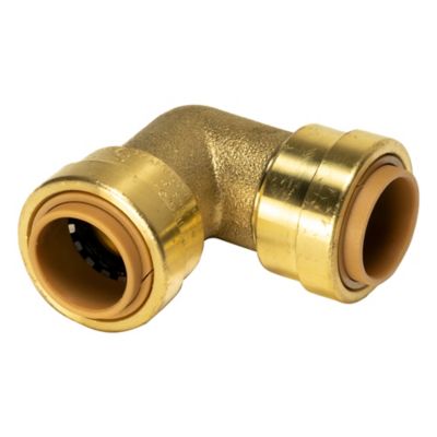 Image showing  1/2 in. Push-to-Connect Brass 90 Degree Elbow Fitting