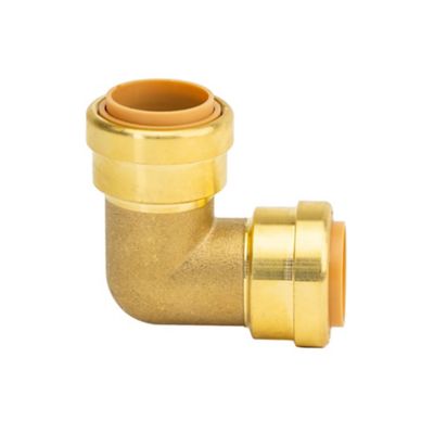 Image showing  3/4 in. Push-to-Connect Brass 90 Degree Elbow Fitting