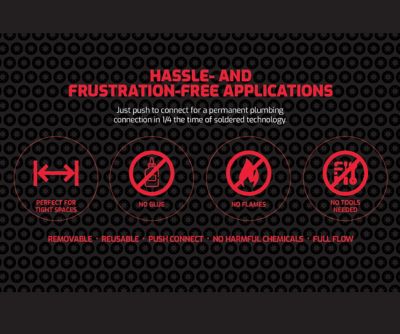 Image showing 6 th QuickFitting 1/2 in. Brass Push-to-Connect Full Port Ball Valve
