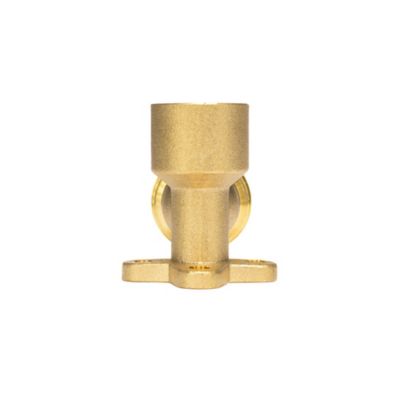 Image showing  1/2 in. Push-to-Connect x FNPT Female Brass Drop Ear 90 Degree Elbow Fitting