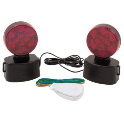 Hopkins Towing Solutions 12V Round LED Wireless Magnetic Towing Light Kit