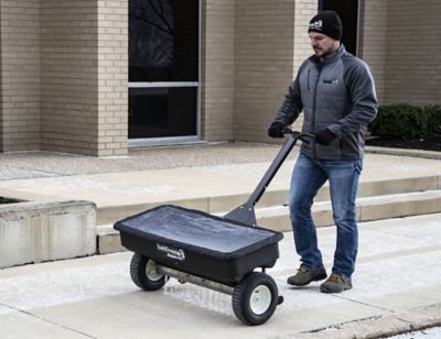 Image showing  200 lb./2.5 cu. ft. Poly and Stainless Steel Walk Behind Drop Spreader