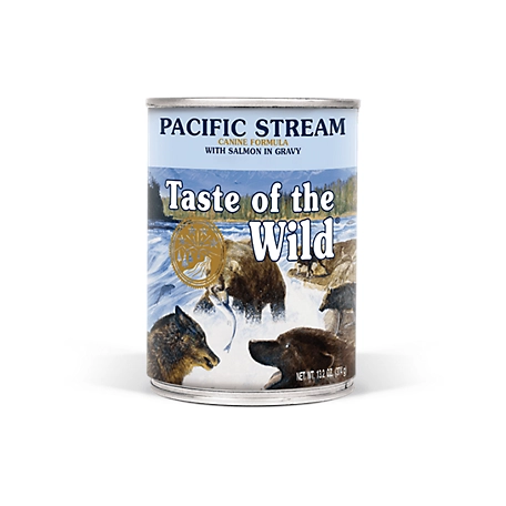 Taste of the Wild Pacific Stream Canine Recipe with Salmon in Gravy Wet Dog Food, 13.2 oz. Can