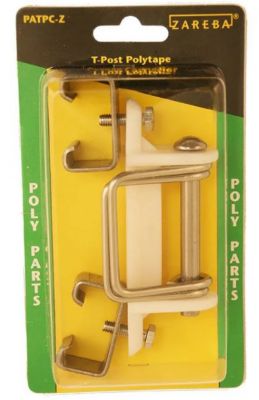 Image showing  T-Post Polytape Corner Insulator for All Polytape Widths Up to 2 in., White