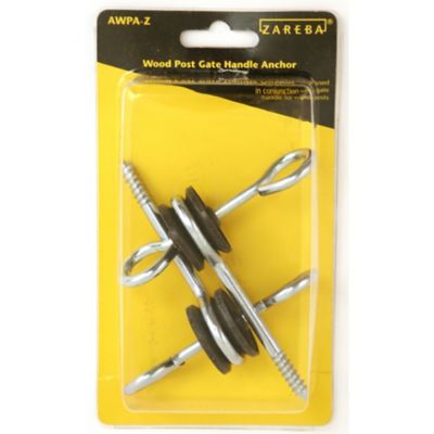 Zareba Wood Post Gate Handle Anchors for All Fence Wire, 2-Pack