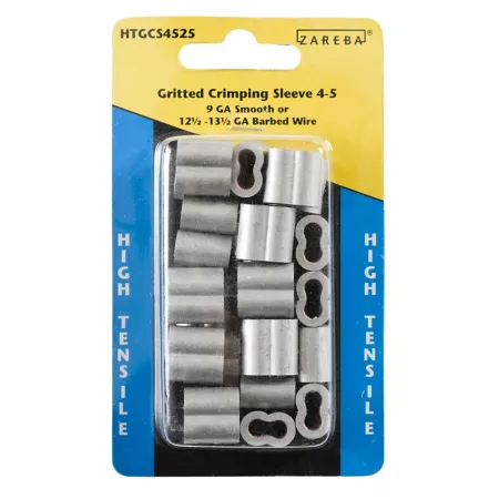 Zareba 4-5 Crimp Sleeves for 12-1/2 to 13-1/2 Gauge Wire Pack of 25 Electric Fence Tools & Accessories