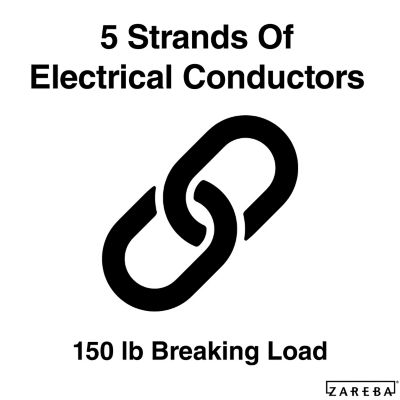 Image showing  656 ft. x 150 lb. Polytape Electric Fencing, White