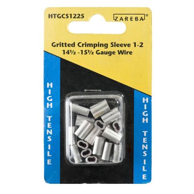 Zareba 1-2 Wire Crimp Sleeves for 14-1/2 to 15-1/2 Gauge Wire, 20-Pack