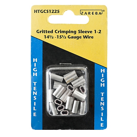 Zareba 1-2 Wire Crimp Sleeves for 14-1/2 to 15-1/2 Gauge Wire, 20-Pack